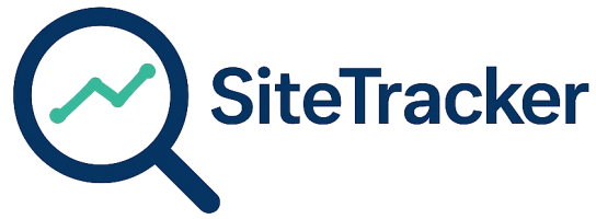 Site Tracker dashboard showing real-time website analytics