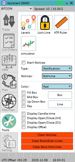 تصویر اکسپرت مدیریت سرمایه Assistant برای MT5 با امکانات پارشال کلوز و Trailing Stop
